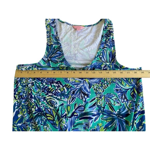 Lilly Pulitzer Women's "Paulina" Blue Floral Jumpsuit Size Large - Picture 7 of 10